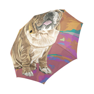 English Bulldog Water Colour No.2 Auto-Foldable Umbrella - TeeAmazing