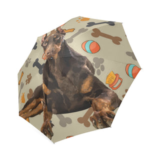 Doberman Dog Foldable Umbrella - TeeAmazing