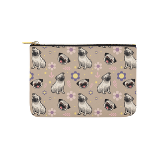 Pug Flower Carry-All Pouch 9.5''x6'' - TeeAmazing