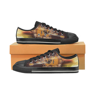 Guitar Lover Black Canvas Women's Shoes/Large Size - TeeAmazing