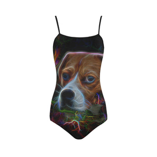 Beagle Glow Design 2 Strap Swimsuit - TeeAmazing