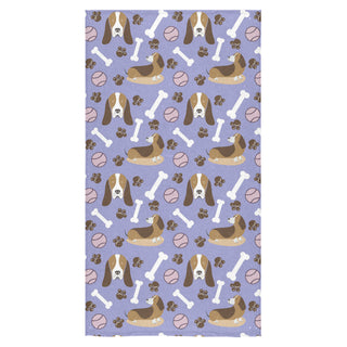 Basset Hound Pattern Bath Towel 30"x56" - TeeAmazing