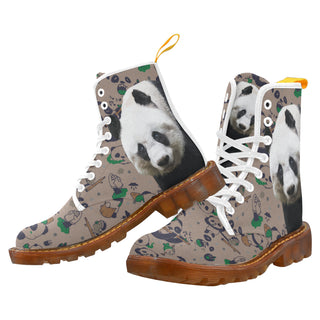 Panda White Boots For Men - TeeAmazing