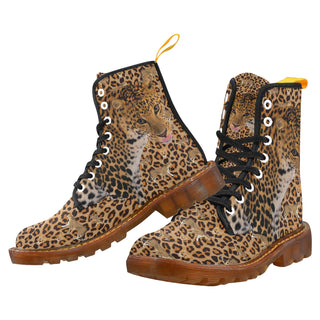 Leopard Black Boots For Women - TeeAmazing