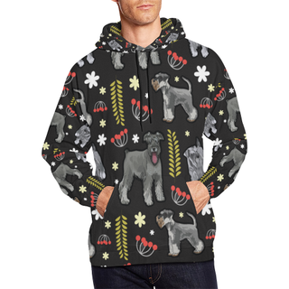 Miniature Schnauzer Flower All Over Print Hoodie for Men (USA Size) (Model H13) - TeeAmazing