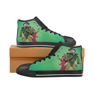 Tex Hex Black High Top Canvas Shoes for Kid - TeeAmazing