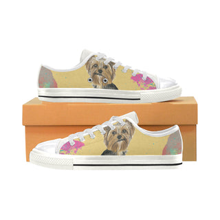 Yorkshire Terrier Water Colour No.1 White Canvas Women's Shoes/Large Size - TeeAmazing