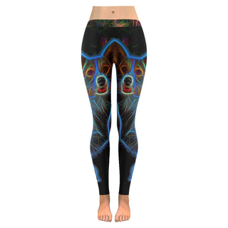 Corgi Glow Design 1 Low Rise Leggings (Invisible Stitch) (Model L05) - TeeAmazing