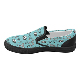 Dalmatian Pattern Black Women's Slip-on Canvas Shoes - TeeAmazing