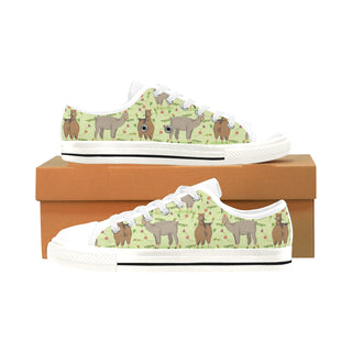 llama White Men's Classic Canvas Shoes/Large Size - TeeAmazing