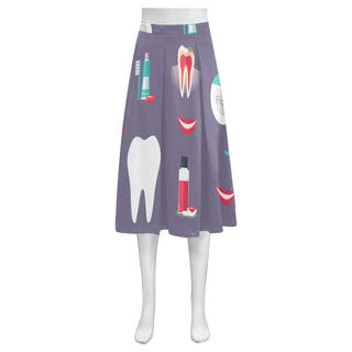 Dentist Mnemosyne Women's Crepe Skirt (Model D16) - TeeAmazing