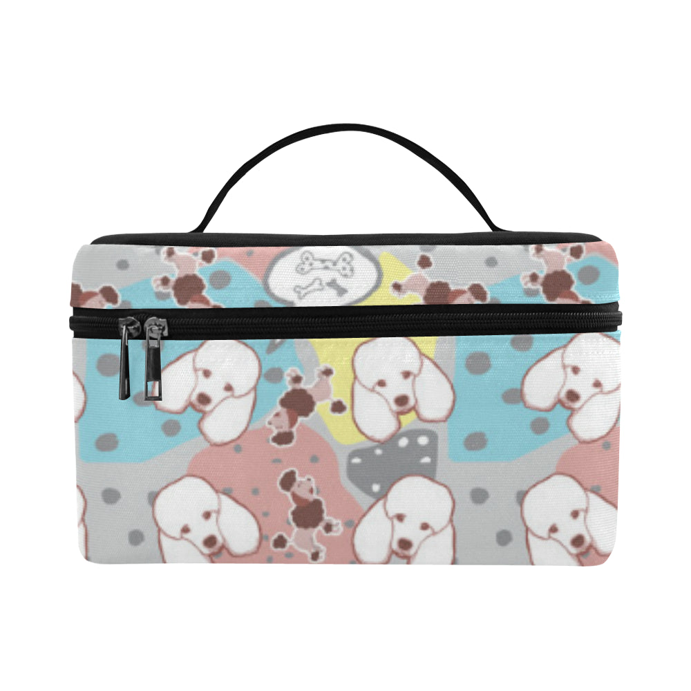 Poodle Pattern Cosmetic Bag/Large - TeeAmazing