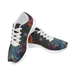 Greyhound Glow Design 1 White Sneakers for Men - TeeAmazing