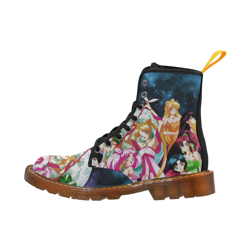 Sailor Scouts Black Boots For Women - TeeAmazing