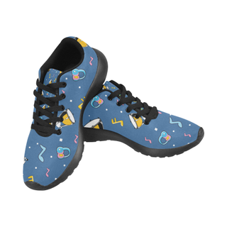 Timpani Pattern Black Men’s Running Shoes (Model 020) - TeeAmazing