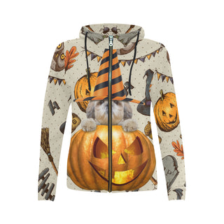 Shih Tzu Halloween All Over Print Full Zip Hoodie for Women - TeeAmazing