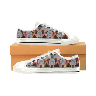 Pit Bull Pop Art Pattern No.1 White Low Top Canvas Shoes for Kid - TeeAmazing