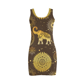 Elephant and Mandalas Medea Vest Dress - TeeAmazing