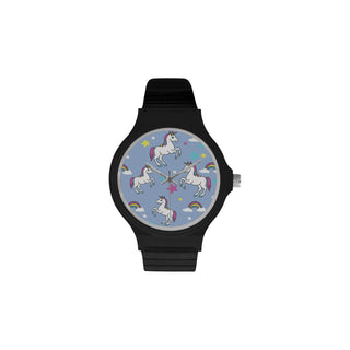 Unicorn Pattern Unisex Round Plastic Watch - TeeAmazing