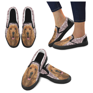 American Cocker Spaniel Black Women's Slip-on Canvas Shoes - TeeAmazing