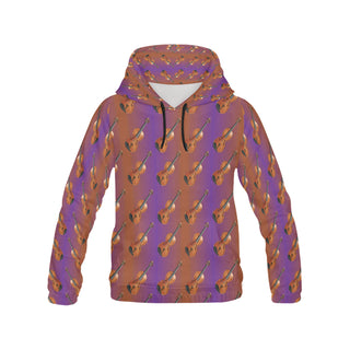 Violin Pattern All Over Print Hoodie for Women - TeeAmazing