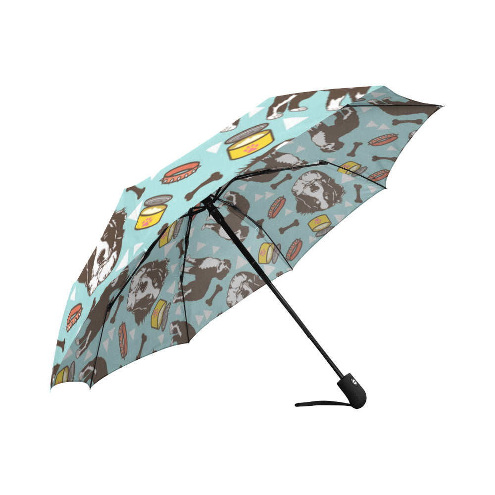 Bernese Mountain Pattern Auto-Foldable Umbrella - TeeAmazing