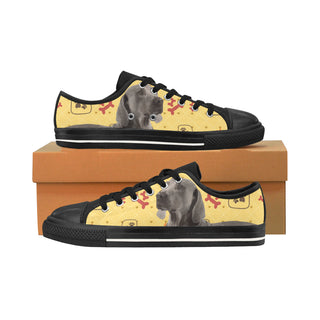 Weimaraner Black Men's Classic Canvas Shoes/Large Size - TeeAmazing