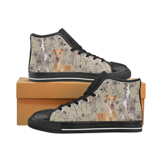 Italian Greyhound Lover Black High Top Canvas Women's Shoes/Large Size - TeeAmazing