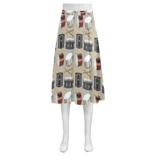 Drum Pattern Mnemosyne Women's Crepe Skirt - TeeAmazing