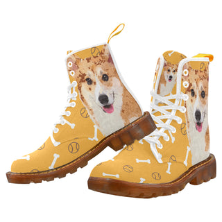 Corgi White Boots For Men - TeeAmazing