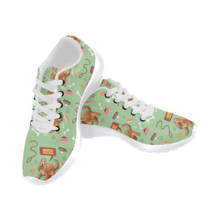 American Cocker Spaniel Pattern White Sneakers Size 13-15 for Men - TeeAmazing