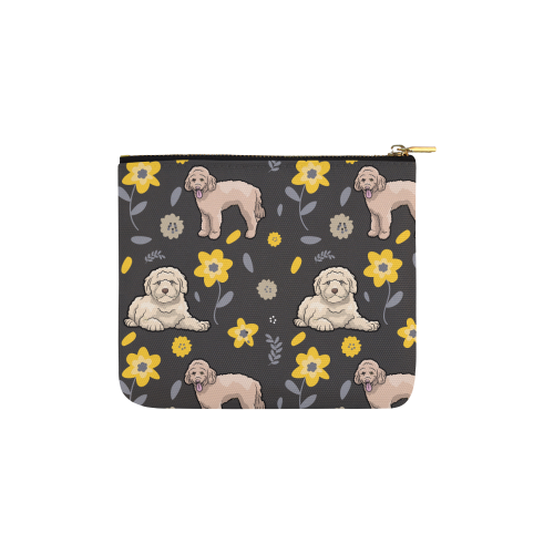 Goldendoodle Flower Carry-All Pouch 6''x5'' - TeeAmazing