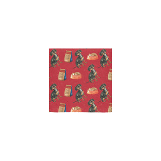 Dachshund Water Colour Pattern No.2 Square Towel 13x13 - TeeAmazing