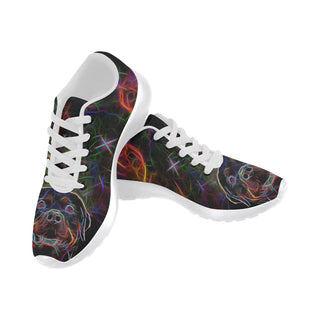 Rottweiler Glow Design 1 White Sneakers for Women - TeeAmazing