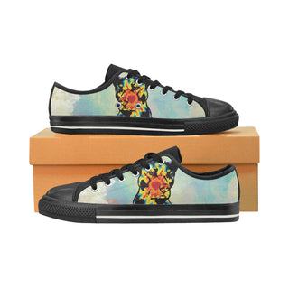 Pit Bull Pop Art No.1 Black Low Top Canvas Shoes for Kid - TeeAmazing