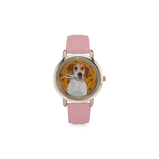 Coonhound Women's Rose Gold Leather Strap Watch - TeeAmazing