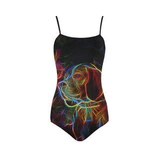 Beagle Glow Design 1 Strap Swimsuit - TeeAmazing