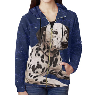 Dalmatian Lover All Over Print Full Zip Hoodie for Women - TeeAmazing