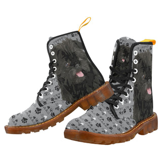 Affenpinschers Black Boots For Men - TeeAmazing