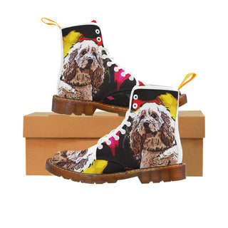 American Cocker Spaniel White Boots For Men - TeeAmazing