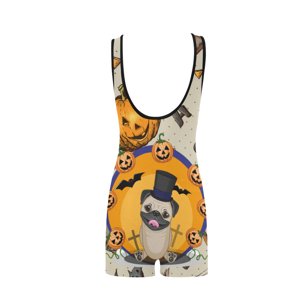 Pug Halloween Classic One Piece Swimwear - TeeAmazing