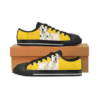 Labrador Retriever Water Colour No.1 Black Men's Classic Canvas Shoes/Large Size - TeeAmazing