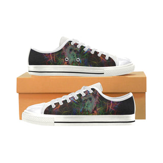 Scottish Terrier Glow Design 1 White Canvas Women's Shoes/Large Size - TeeAmazing