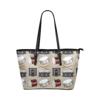 Drum Pattern Leather Tote Bag/Small - TeeAmazing