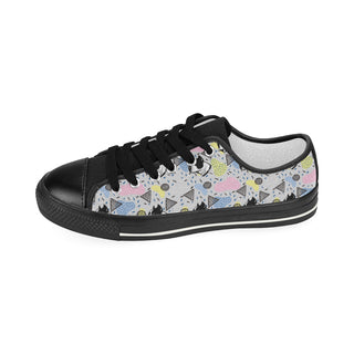 American Staffordshire Terrier Pattern Black Women's Classic Canvas Shoes - TeeAmazing