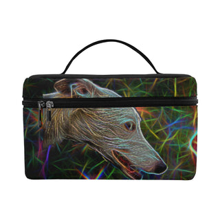 Italian Greyhound Glow Design 3 Cosmetic Bag/Large - TeeAmazing