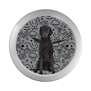 Curly Coated Retriever Silver Color Wall Clock - TeeAmazing