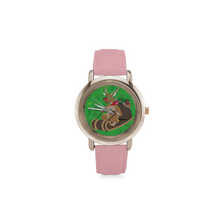 Reindeer Christmas Women's Rose Gold Leather Strap Watch - TeeAmazing