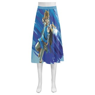 Link with Arrow Mnemosyne Women's Crepe Skirt (Model D16) - TeeAmazing