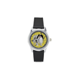 Japanese Chin Dog Kid's Stainless Steel Leather Strap Watch - TeeAmazing
